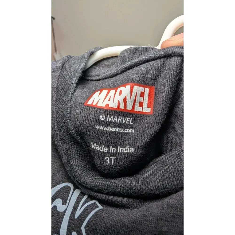 Boys Size 2T Outfit - Marvel Black Panther T-shirt + Oshkosh Gray Sweatpants